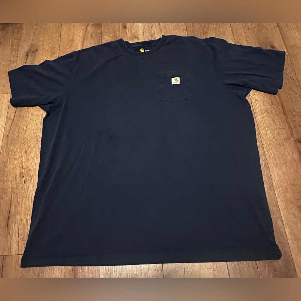 Carhartt Men's Black Distressed Original Fit Short Sleeve Pocket T K87 4XL TALL